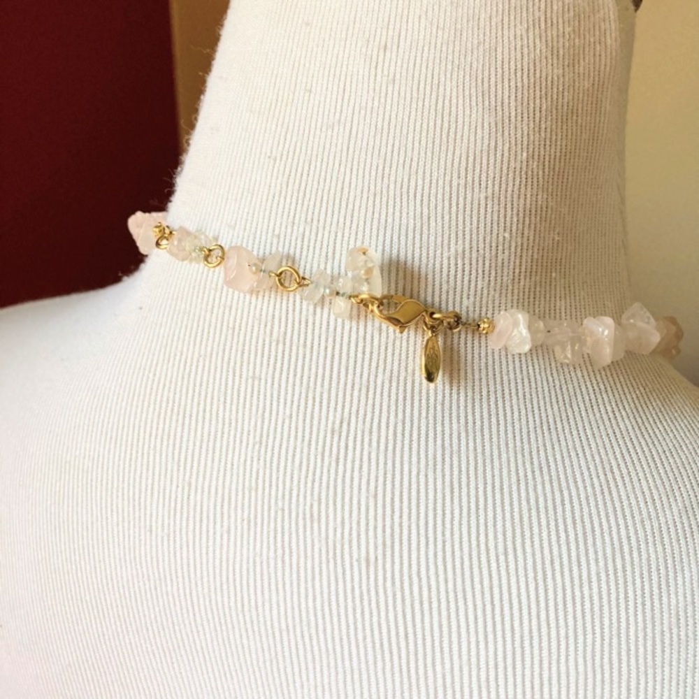 Vintage Kirks Folly Fairy Godmother Aurora Borealis Pink Quartz Crystal Necklace - Picture 6 of 11